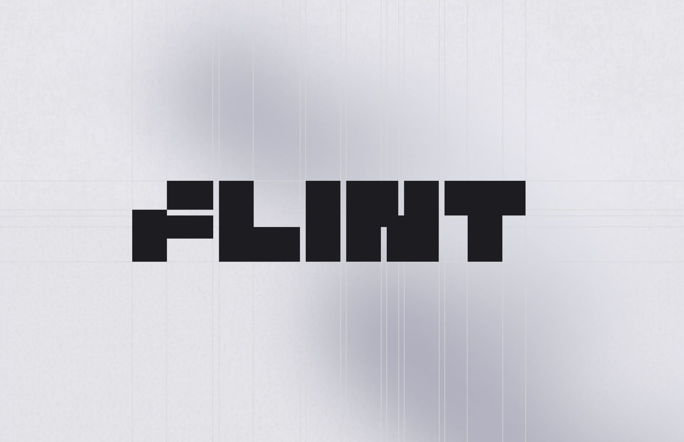 The Flint wordmark logo in bold black lettering on a light grey background